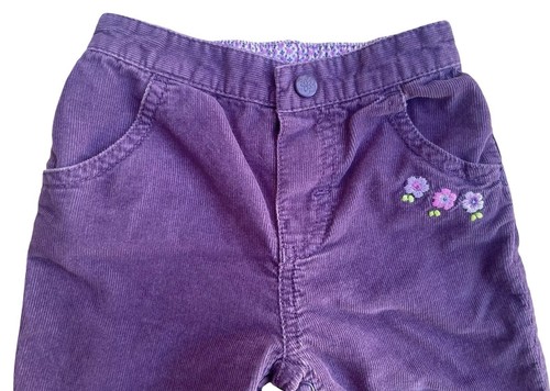 Lot of 2 Baby Girl Size 6M Tucker + Tate Gray Pants Carter's Purple Corduroy - Picture 7 of 8