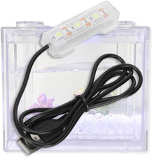 Small Fish Tank LightLed Aquarium Light 0.6W 5V 2.4X0.8 Inch 1M USB Cable with