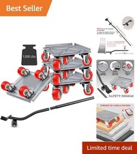 Heavy-Duty Furniture Mover Dolly Set - 1200 lbs Capacity, 4 Rotating Wheels