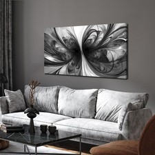 Abstract Wall Art for Living Room Black and White Pictures Wall Art Bedroom,H...