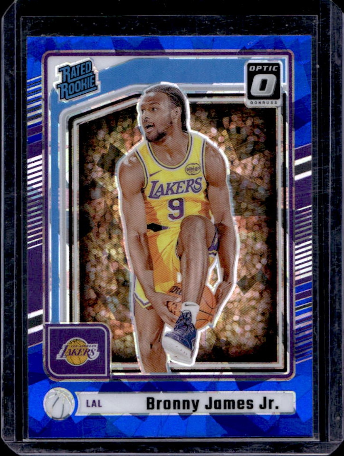 2024-25 Donruss Bronny James Jr. Optic Rookie Preview Blue Cracked Ice #P-243