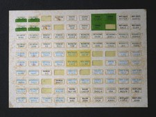 KENNER Fast 111's License Plate ORIGINAL STICKER SHEET #3