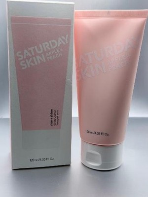 Saturday Skin Rise Shine Gentle Cleanser With Apple Peach FULL SZ 4.05oz NEW