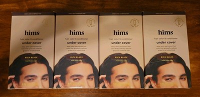 4 Hims Under Cover Hair Color & Conditioner Rich Black Brand New FreeShip 