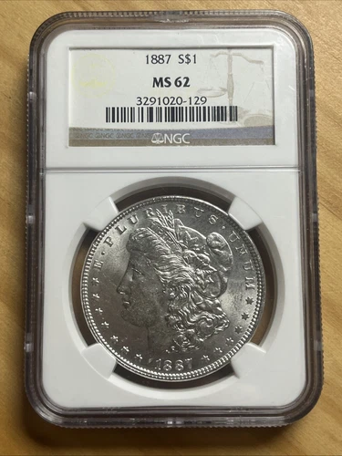 1887-P Morgan Silver Dollar ~ NGC MS62 - 90% Silver