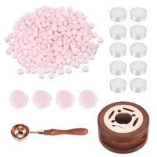 Wax Seal Kit, 300 Wax Beads, Candles, Cherry Pink