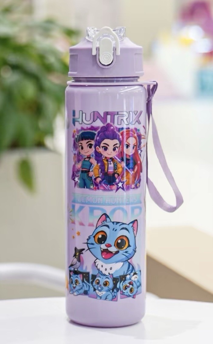 Kpop Demon Hunters Water Bottle 700ML | Light Purple