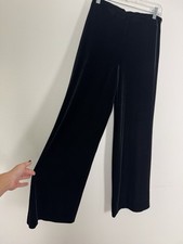 Didier Parakian Velvet Pants Women’s US 8 High Waisted Wide Leg Made In France