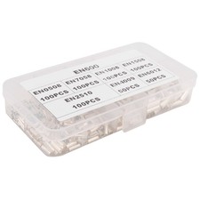 2X(600Pcs 0.5mm2-6mm2 22-10 AWG Non-Insulated Wire Connector Ferrules4219