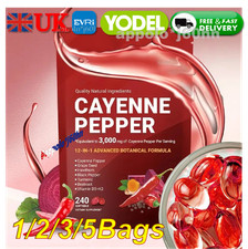 Cayenne Pepper Capsules 240 Softgels Leg Vein & Circulation Support Supplement
