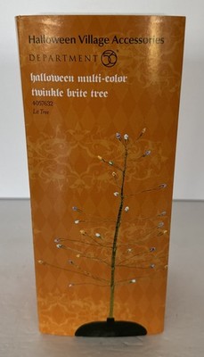 Dept 56 Halloween Village Multi Color Twinkle Brite Tree #4057632 Brand New