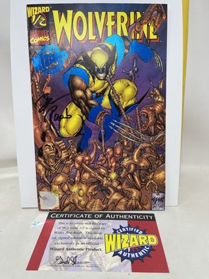 WOLVERINE WIZARD # 1/2 (1997) Variant 'BLUE FOIL' Cover [Signed Copy] MARVEL