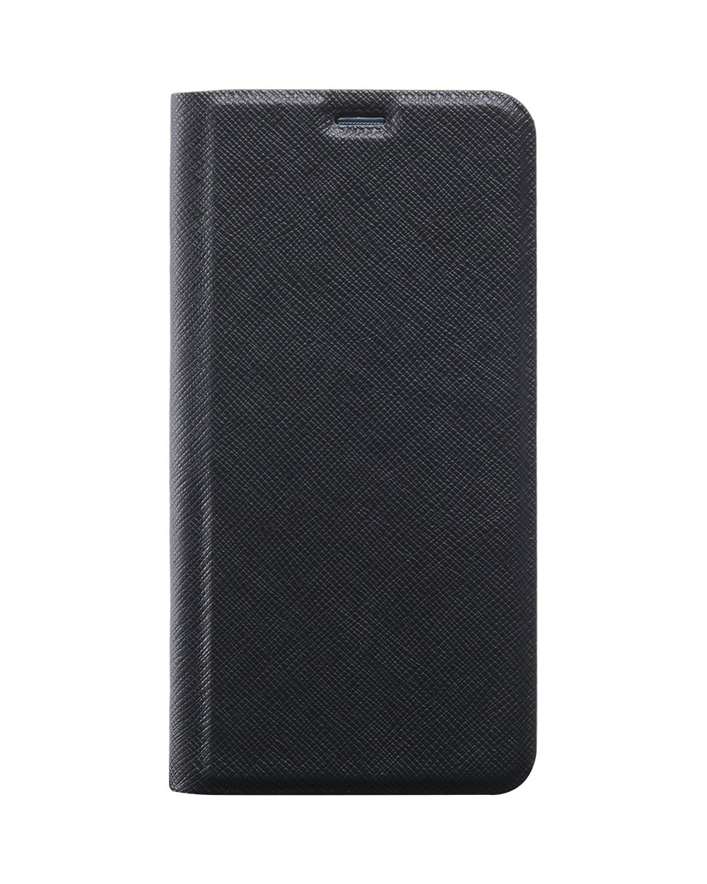 Étui folio pour LG K9 en cuir noir avec porte-cartes et support vidéo intégré