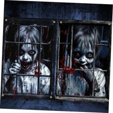 2 Pcs Scary Halloween Window Decorations Style 3