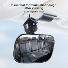 Adjustable Car Back Seat Wide View Baby Safety Mirror wi/ Suction Cup & Clip