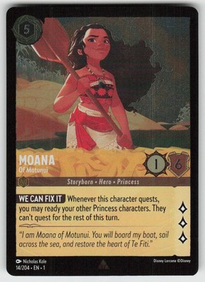 Cold Foil Moana - Of Motunui 14/204 Rare The First Chapter