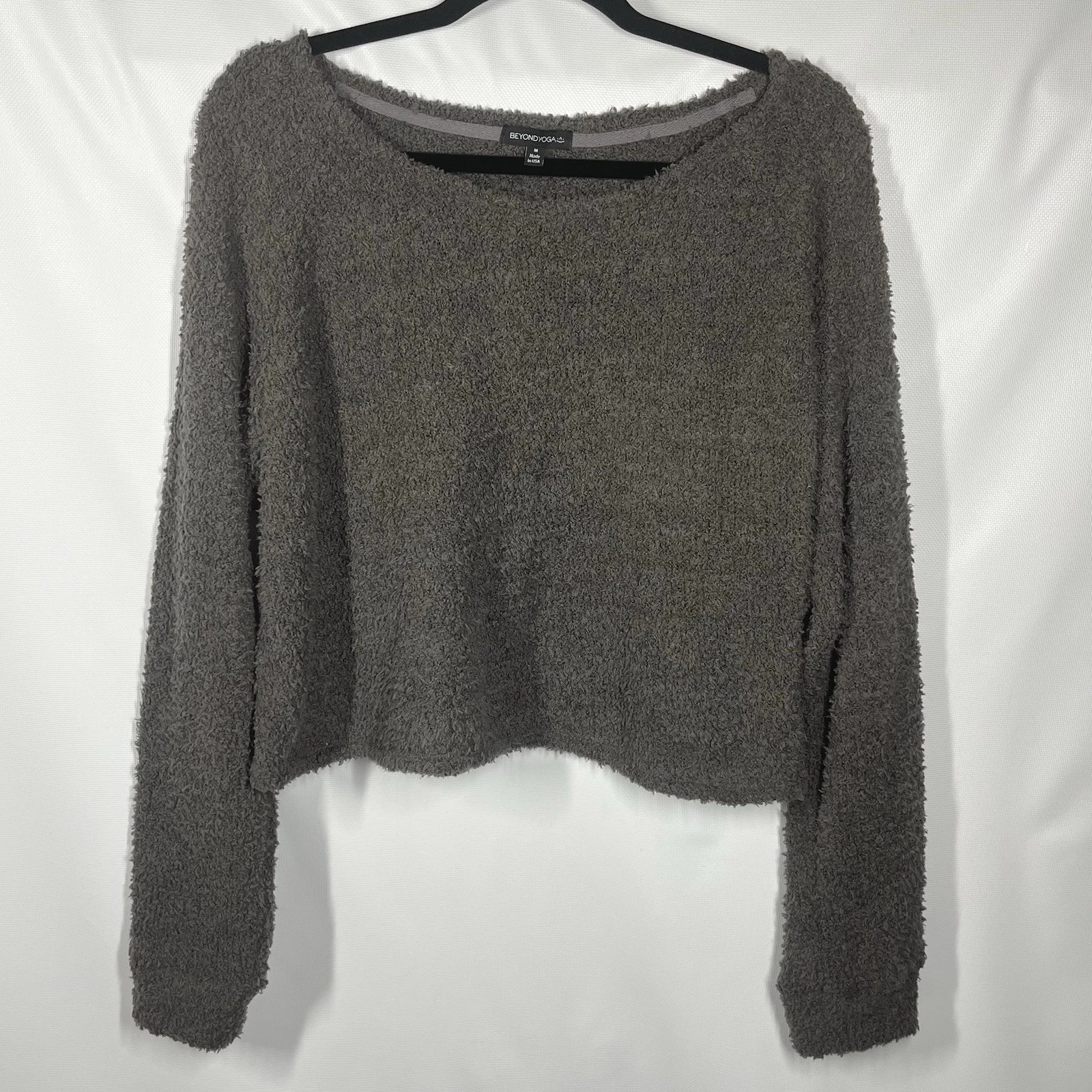 beyond-yoga all the feels cropped raglan soft cozy sweater