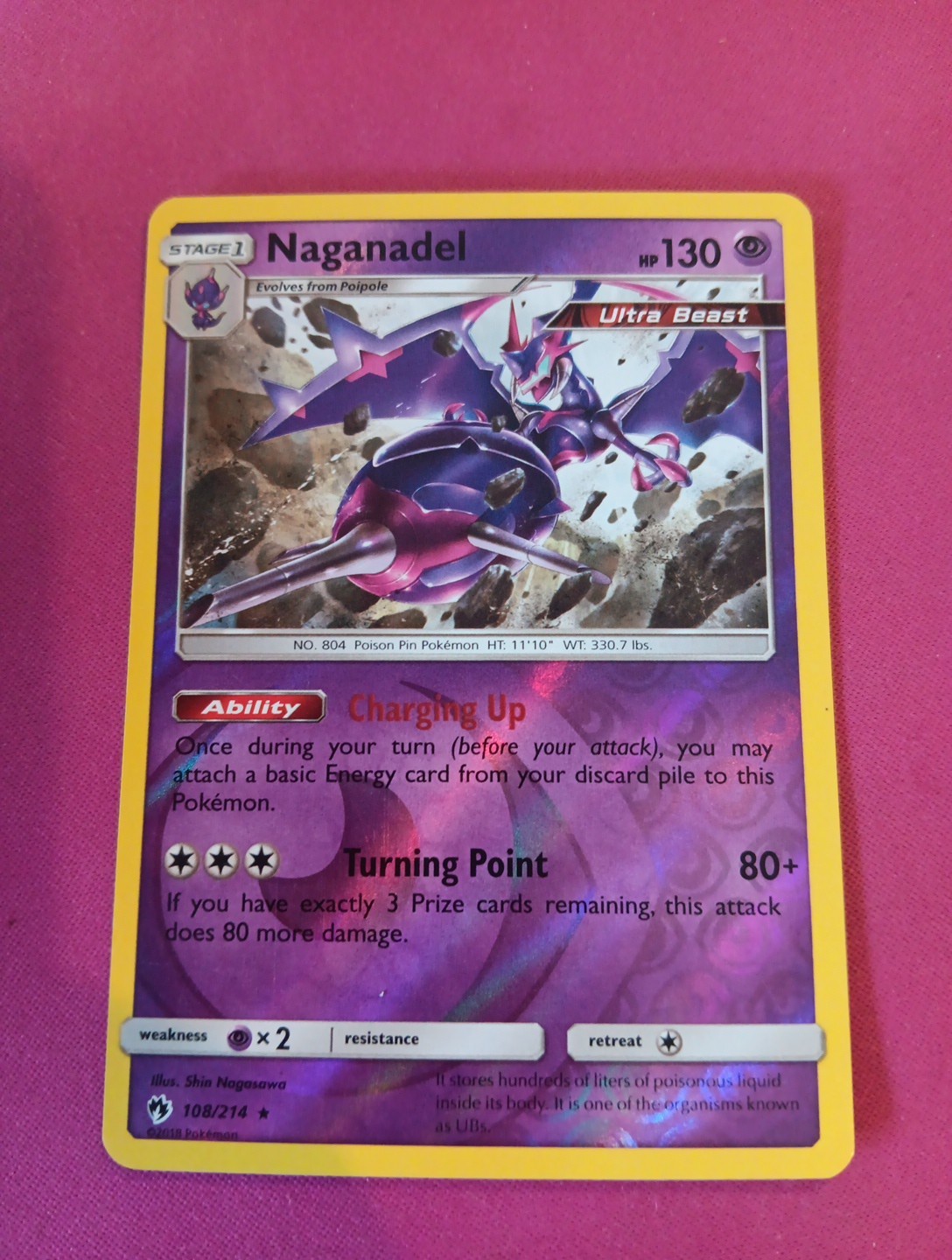 Naganadel (Holo Rare) - 108/214 Pokemon  SM Lost Thunder 