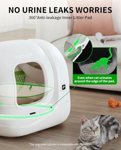 PETKIT Puramax 2 Automatic Self-Cleaning Cat Litter Box, App Control - WHITE