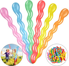 100 Pcs 40'' Latex Spiral Balloons Colorful Twisted Long Assorted Colors Balloon