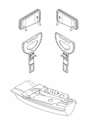 P-39D-Q Airacobra Front Wheel Bay & Main Wheel Bays Hasegawa/ 1:48 - CMK 4278