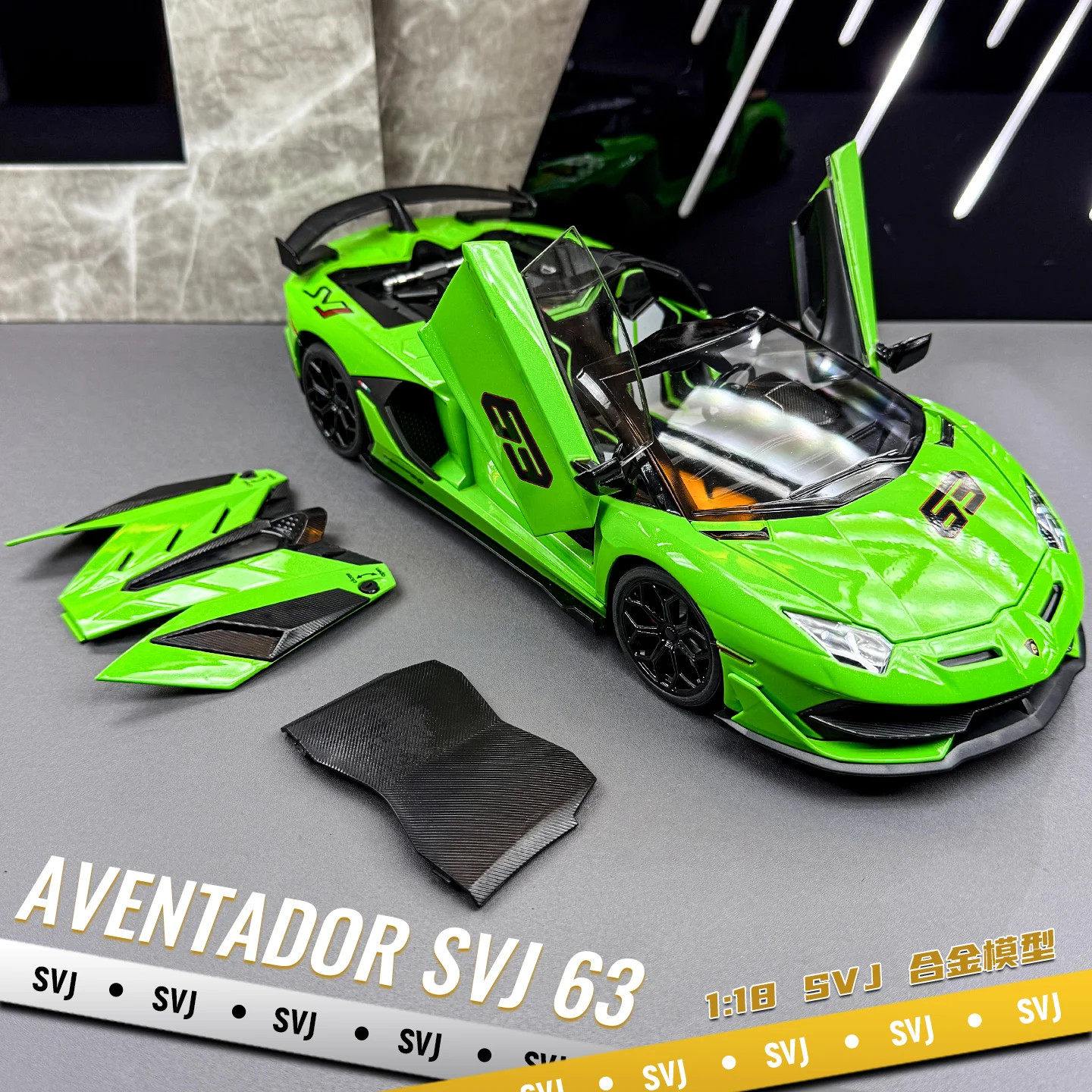1:18 Aventador SVJ63 Alloy Racing Car Model Diecasts & Toy Metal Vehicles Car
