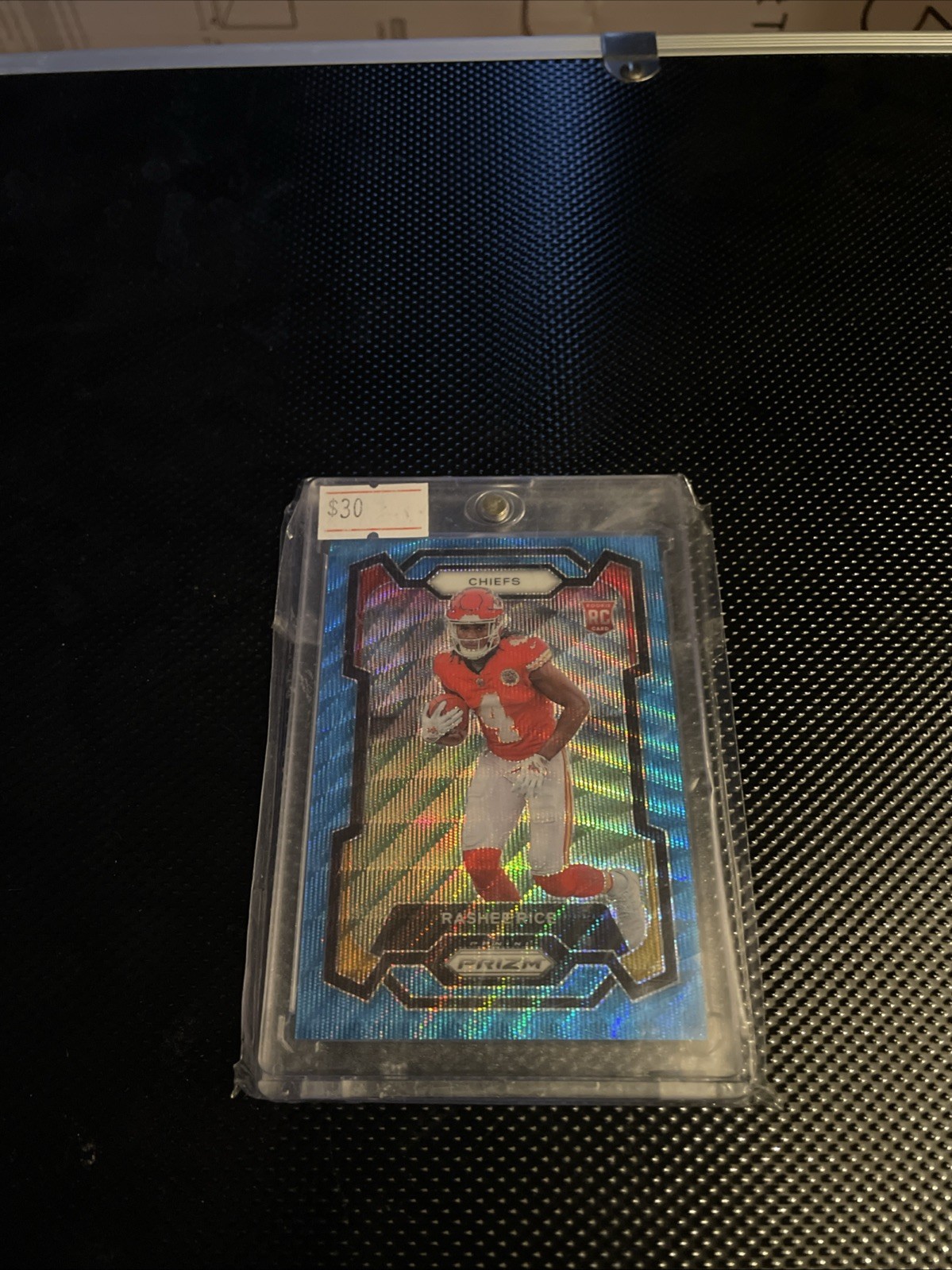 2023 Panini Prizm Rashee Rice Blue Wave Prizm RC #350 /199 Chiefs Rookie