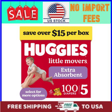 Huggies Little Movers Baby Diapers, Size 5 27 lbs , 100 Count