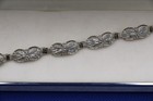 Vintage Estate Landstrom's Sterling Silver Floral Link Bracelet - 7.5 Inch  — photo 3
