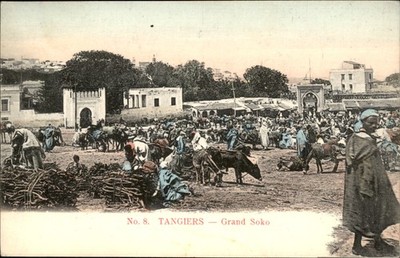 Tangiers Grand Soko NICE LITHO c1905 Vintage Postcard