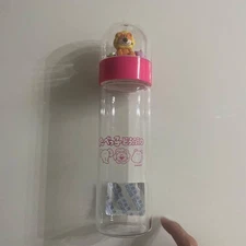 Food Animal Clear Bottle Pink Unused, Packaged in Bubble Wrap