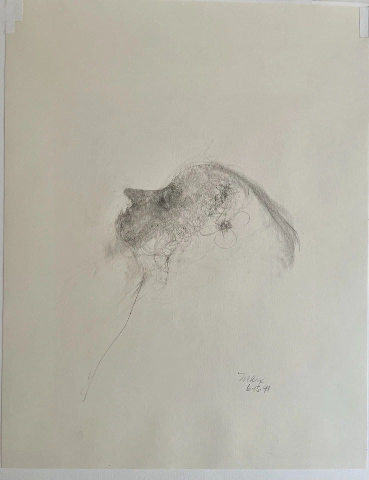 Original Robert Marx Graphite Drawing – Angel - Image 3 of 4