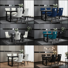 Luxury Velvet Dining Chair Head Chrome Lion Knocker Back Upholstered Accent Seat