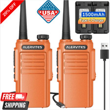 Long Range Walkie Talkie 2 Set 50 Mile Two Way Radio Charge Headset Waterproof