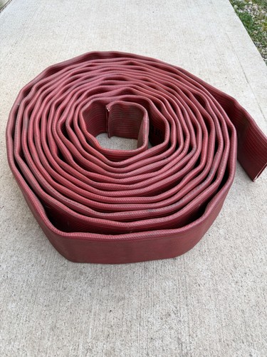5" wide red rubber heavy duty Fire hose for boat docks etc. 10' length