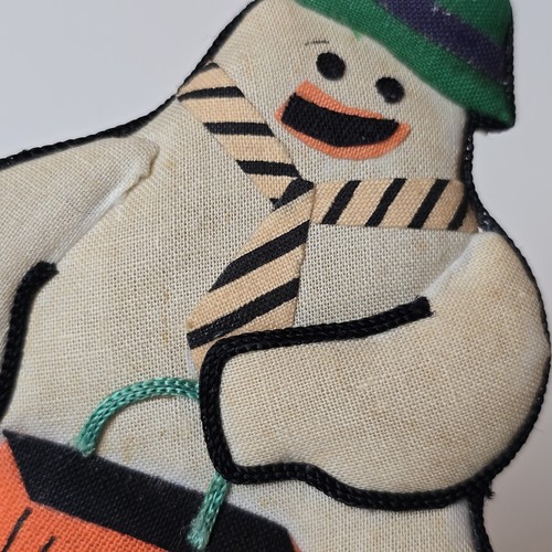 Rare Vintage Halloween Fabric Ghost Magnet Trick-or-Treating, Candy Corn Fridge - Bild 4 von 10