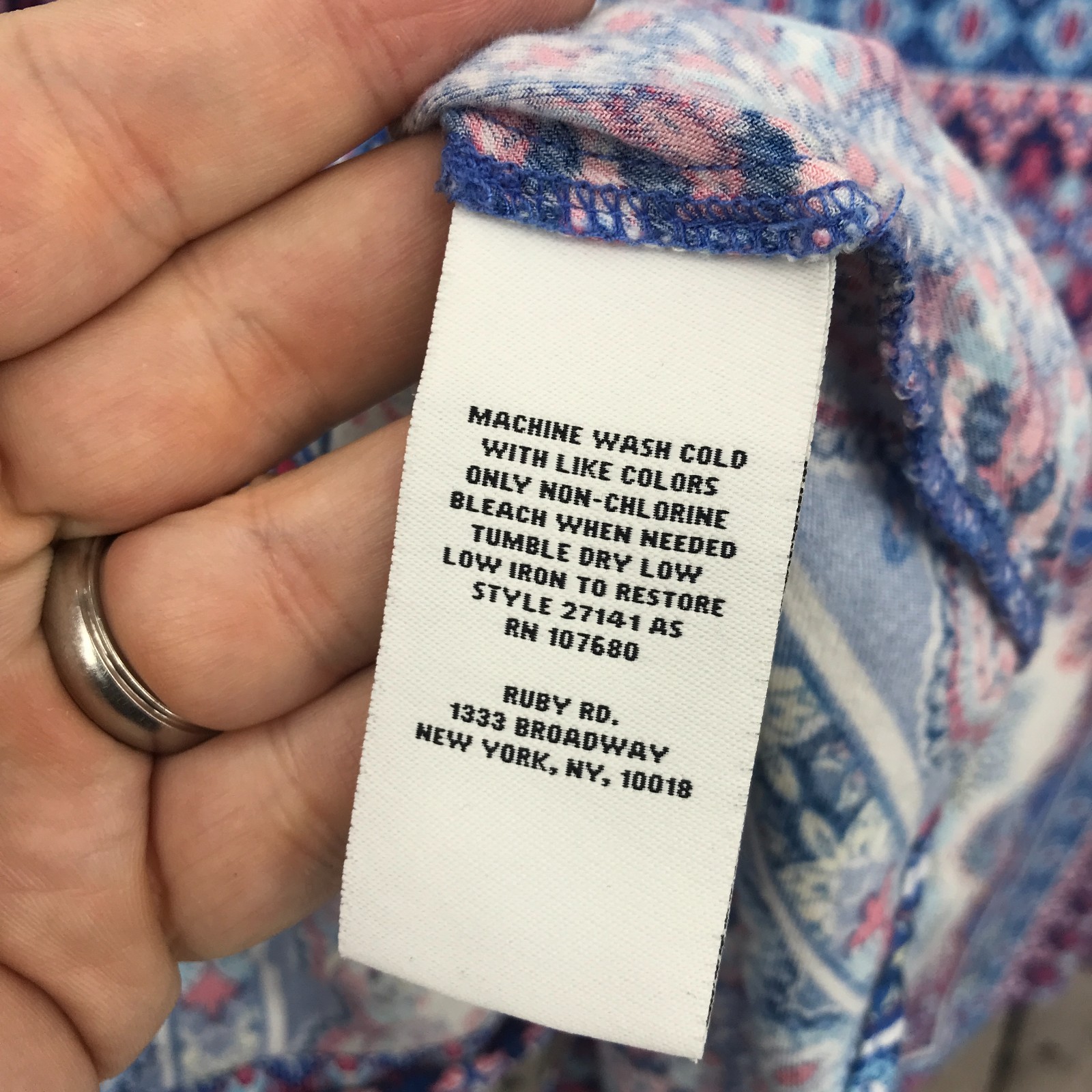 Ruby Rd Top Womens Extra Large Blue Button Up Lon… - image 16