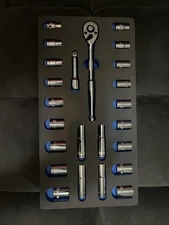 Ratchet Wrench Set Metric Standard 20-Piece Combination Ratcheting Wrenches