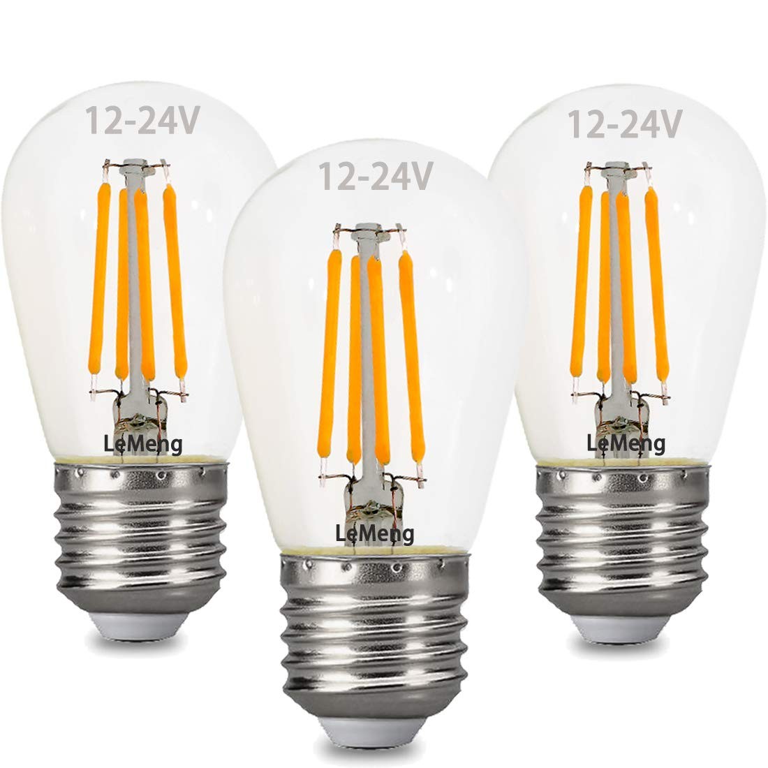 12volt LED Light Bulb 4W Edison Filament Vintage ac/dc12V 24V Low Voltage(3000K