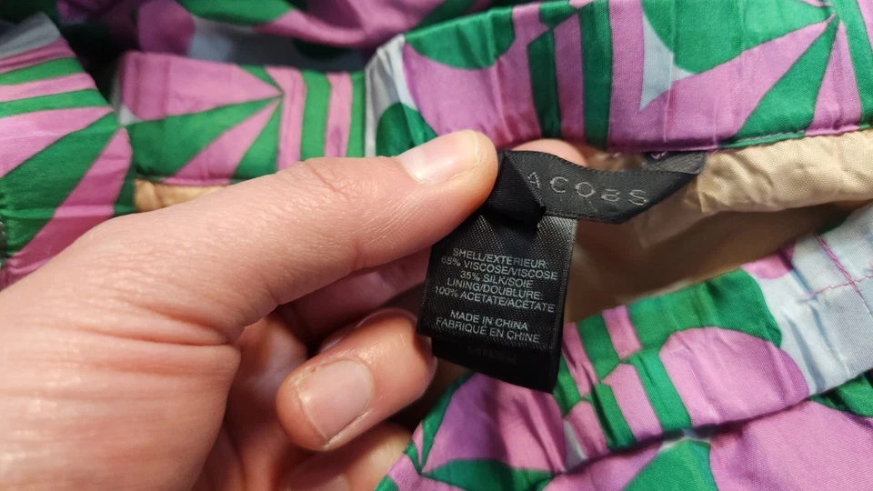 Falda midi de seda con volantes florales Y2K vintage años 90 Marc Jacobs para mujer talla XS Foto 3 de 4