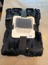 VIRAL TIK TOK COSTCO FAUX FUR HALLOWEEN FALL THROW BLACK CAT NWT