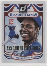 2014 Panini Donruss Diamond Kings Gold Career Stat Line /400 Yordano Ventura 3c7