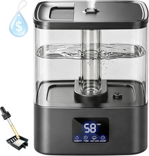 Humidifiers for Bedroom, 4L Cool Mist Humidifier for Large Room, Black