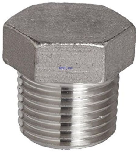 1/4" 3M/6M Threaded (NPT) Hex Head Plug Solid 316 Stainless Steel SS130201316 - 第 2/6 張圖片