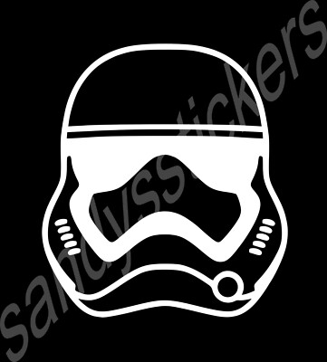 2x First Order Stormtrooper  Helmet Sticker Vinyl Decal - Car Truck Window - 5''