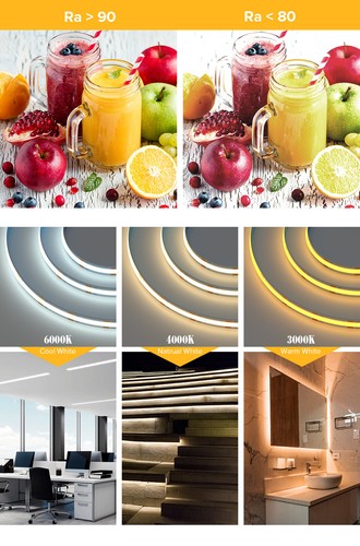 IP67 Wasserdicht Ra90+ COB LED Streifen Strip weiß warmweiß keine Lichtpunkte 5M - Picture 2 of 12