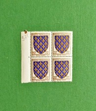 1943  FRANCE Y&T 575 ILE DE FRANCE  BLOC DE 4 TTB