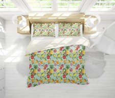 3D Fruits Floral Leaves Pattern Quilt Cover Set Duvet Cover Bedding Pillowcases