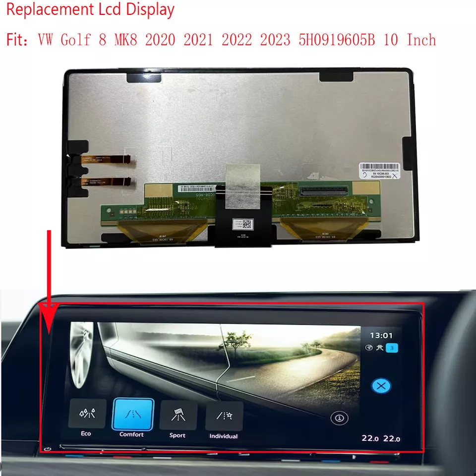 5H0919605B LCD Display Touch screen VW CADDY Discover PRO GOLF 8 MK8 MIB3 - Image 2 of 4