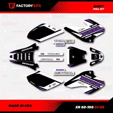 Black Purple Shift Racing Graphics kit fits 01-03 Honda XR80 Xr100 XR 80 100
